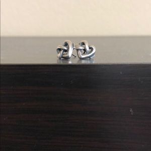 Authentic James Avery heart knot earrings LIKE NEW